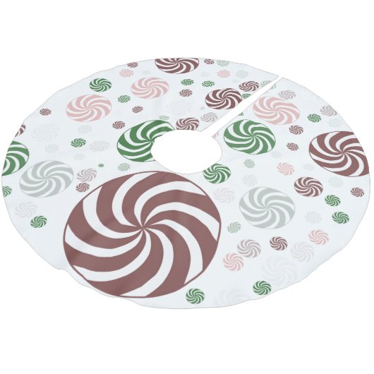 Kerst Pretzel Patroon Tree Rok – geborsteld Kerstboom Rok (Gekanteld)