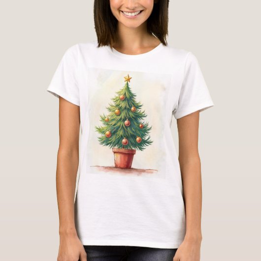 Kerst print T-shirt (Voorkant)