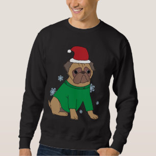 Kerst Pug Jumper Feestelijke geïllustreerde Pug Do Trui