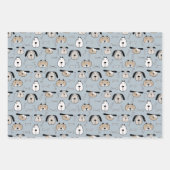 Kerst Puppy Honden Inpakpapier Vel (Voorkant 2)