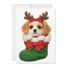 Kerst Puppy Winter Breiwerk