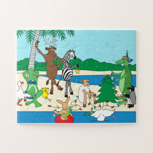 Kerst Puzzel van het Strand