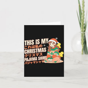Kerst Pyjama Anime Meisje Japans Manga Otaku Kaart