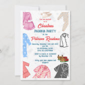 Kerst pyjama feest leuke kinder uitnodiging (Voorkant)