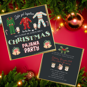 Kerst pyjama feestdag kaart