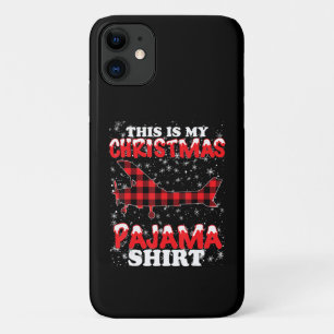 Kerst Pyjama Grappige Luchtvaart Vliegtuig Gift iPhone 11 Hoesje