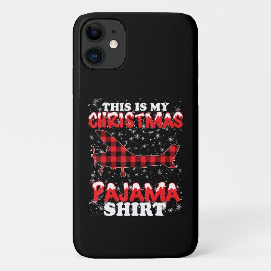 Kerst Pyjama Grappige Luchtvaart Vliegtuig Gift Case-Mate iPhone Case (Achterkant)
