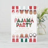 Kerst Pyjama Party Kinder feestdag Kaart (Staand voorkant)