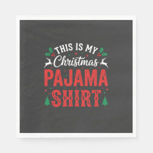 Kerst Pyjama Shirt Grappige Feestdag Servet