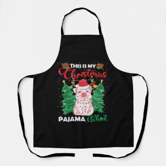 Kerst pyjama varken roze Shirt Schort