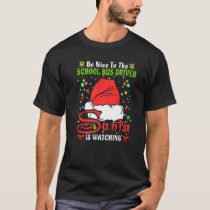 Kerst Pyjama Wees Aardig Voor De Buschauffeur Kers T-shirt