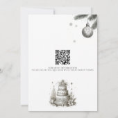 Kerst QR Code Bruiloft Kaart (Achterkant)
