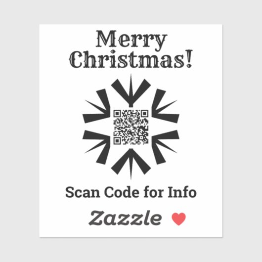 Kerst QR Code Sticker (Vel)