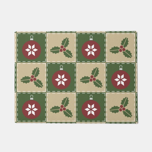 Kerst Quilt Deurmat (Voorkant)