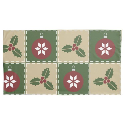 Kerst Quilt Kussensloop (Voorkant)
