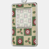 Kerst Quilt Lijst Ornament (Links)