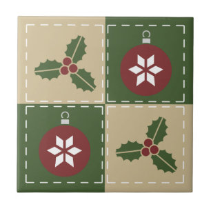 Kerst Quilt Tegel Tegeltje