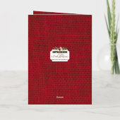 Kerst quilten patchwork hart in kerstprint kaart (Achterkant)