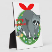 kerst raccoon fotoplaat (Zijkant)