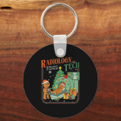 Kerst Radiologie Tech Grappige Gingerman Rad Sleutelhanger (Voorkant)