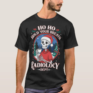 Kerst Radiologie Tech Skeleton Xray Tech CT T-shirt