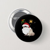 Kerst Ragdoll kat Ronde Button 5,7 Cm (Voorkant /achterkant)