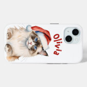 Kerst Ragdoll kat Waterverf Case-Mate iPhone Case (Achterkant (horizontaal))
