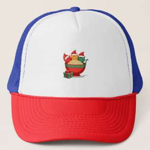 Kerst Ramen Kat Santa Anime Miauw Kitty Miauw Ca Trucker Pet