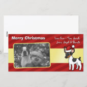 Kerst Rat Terrier / Toy Fox Terrier Feestdagenkaart (Voorkant / Achterkant)