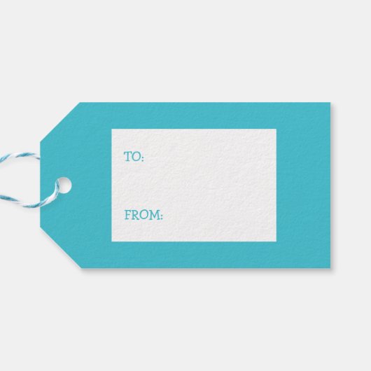 Kerst Reba de Koe Cadeaulabel (Achterkant Horizontaal)