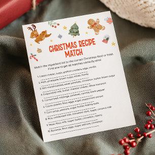 Kerst Recept Match Game Feestdagenkaart