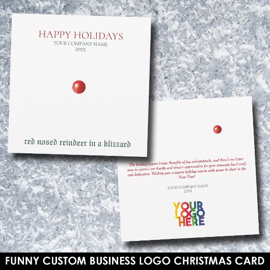 Kerst Red Nosed Reindeer Funny Business Logo