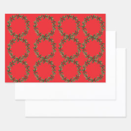 Kerst Reef Red Wrapping Paper | elegant