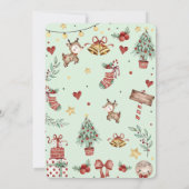 Kerst Reindeer Feest Baby Bingo Spelkaart Kaart (Achterkant)