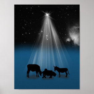 Kerst, religie, nationaliteit, sterren, afdrukken poster
