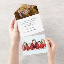Kerst Religieuze Foto Jesus Mary  All In One Uitnodiging
