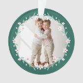 Kerst Religieuze Kerstmisscène Foto Keepsake Ornament (voorkant)