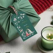 Kerst religieuze kerstster van Bethlehem Cadeaulabel