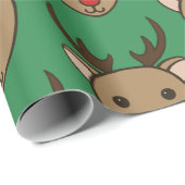 Kerst rendier cadeau inpakpapier (Rol Hoek)