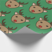 Kerst Rendier Cadeaupapier (Hoek)