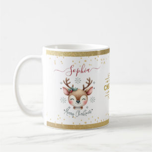 Kerst rendier Gezicht Vakantie Cadeaus Koffiemok