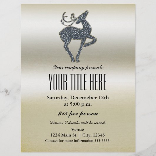 Kerst Rendier Kerstfeest Feest Evenement Flyer (Voorkant)