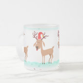 Kerst Rendier Matglas Mok (Voorkant links)