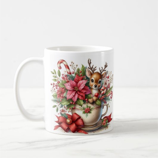 Kerst Rendier Mok 4 (Links)