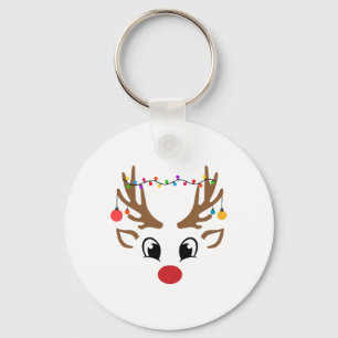 Kerst Rendier Xmas Licht Familie Matching Mannen Sleutelhanger