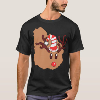 Kerst Rendieren Antlers Uruguay Rendier Head A T-shirt