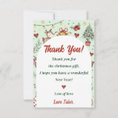 Kerst rendieren feest bedankkaart (Voorkant)