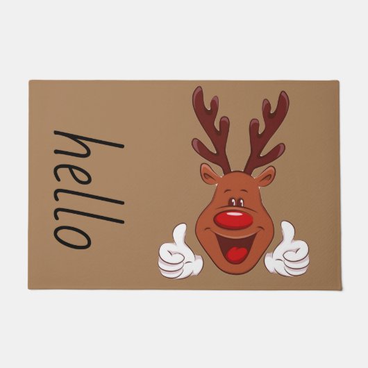 Kerst rendiergezicht deurmat (Voorkant)