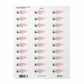 Kerst Retouradres Etiket (Full Sheet)