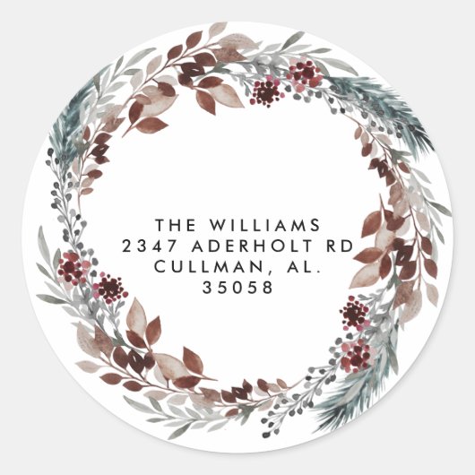 Kerst Retouradres Label Stempel (Voorkant)